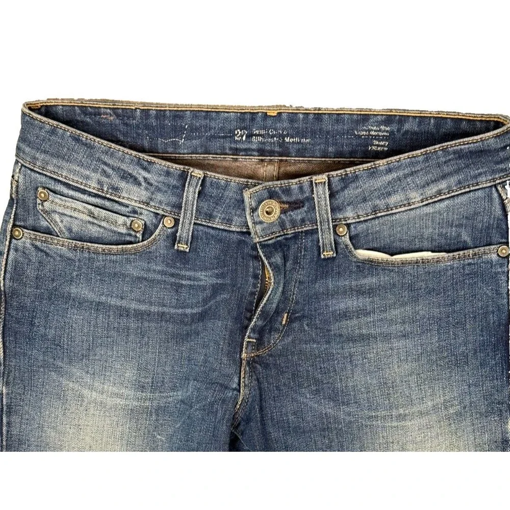 Levi's Demi Curve Skinny Jeans 27 Mid Rise‎ Medium Wash Fade Stretch Blue Denim